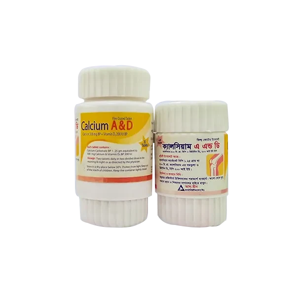 Calcium A & D 500 mg+200IU (30 Pcs)