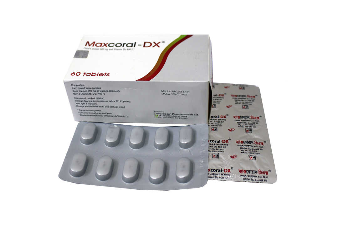 Maxcoral DX Strip - 600 mg + 400 iu