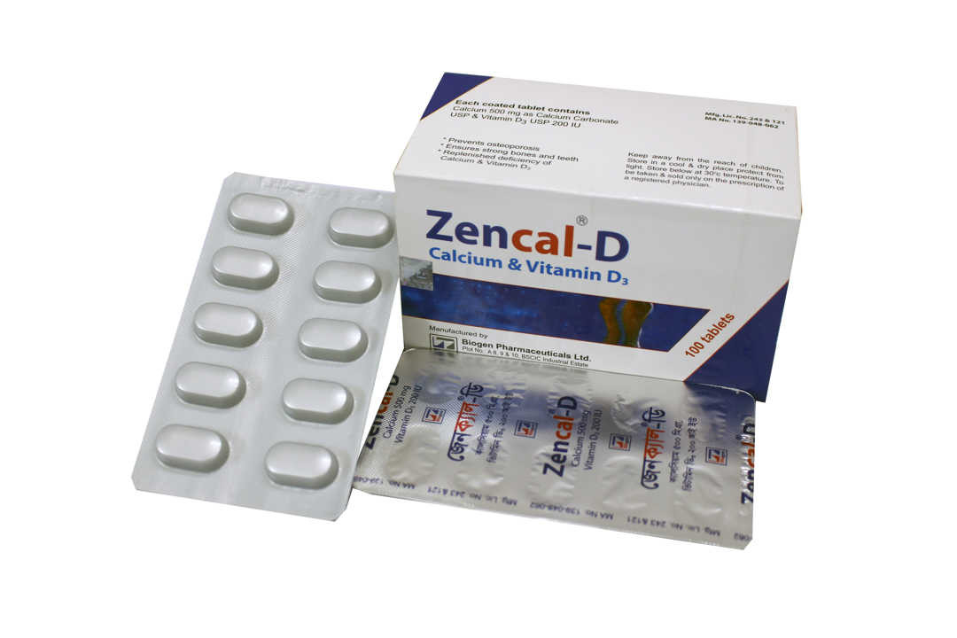Zencal D - 500 mg +200 iu