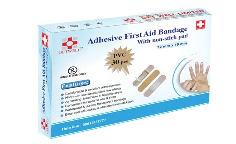 Bandage Adhesive First Aid Bandage - (100 Pcs)