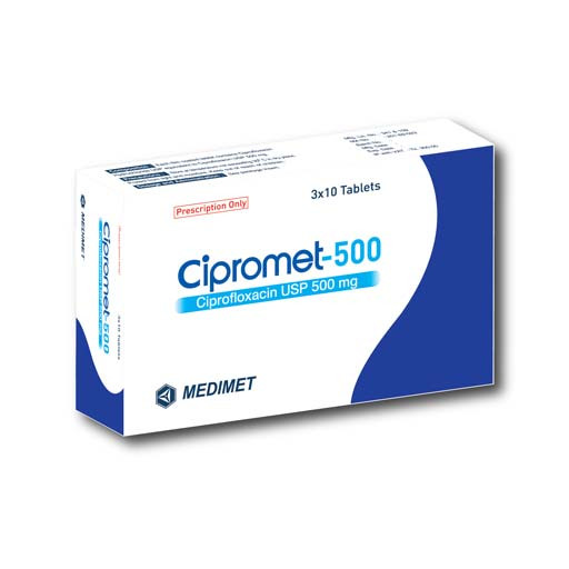 Cipromet - 500 mg (30 Pcs)