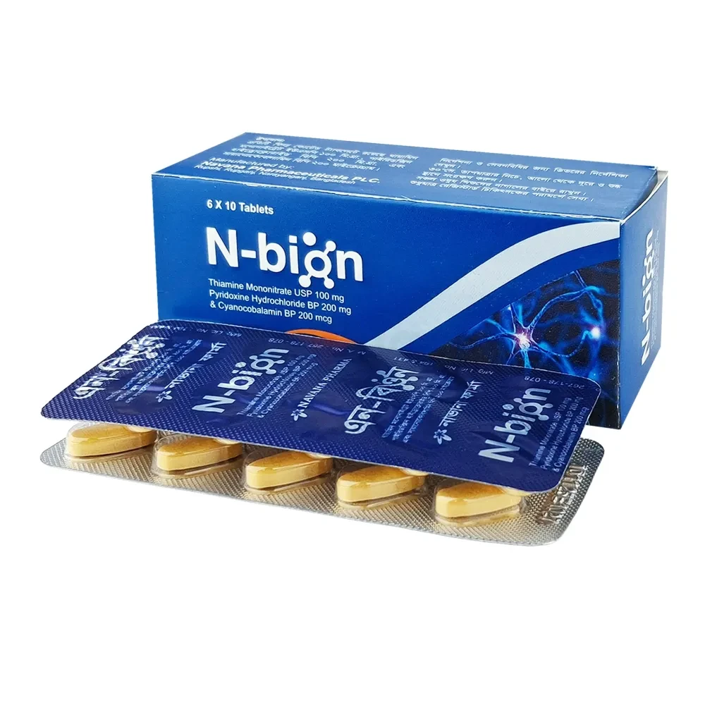 N Bion - 100 mg + 200 mg + 200 mcg (60 Pcs)