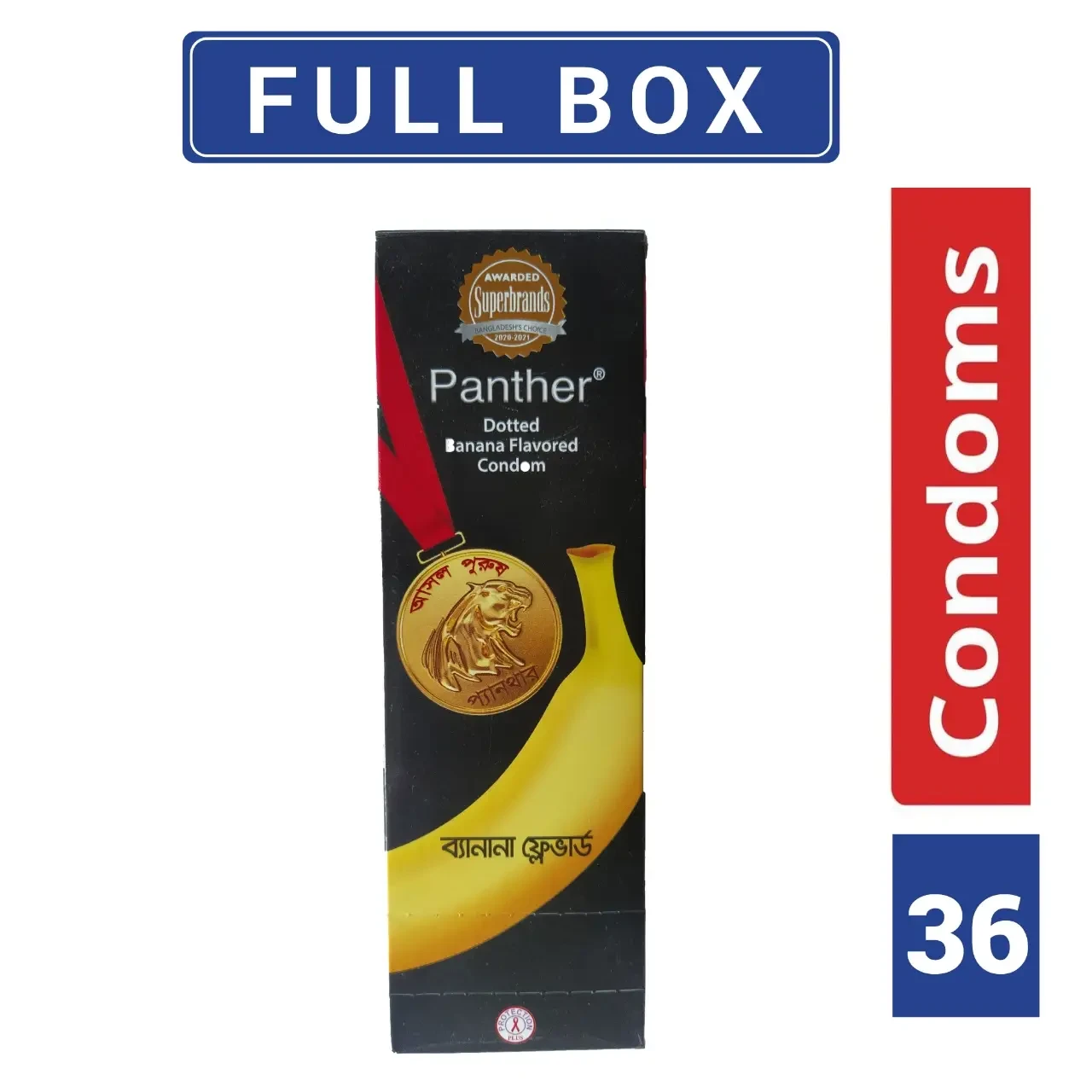 Panther Banana Condom - 180 mm (36 Pcs)