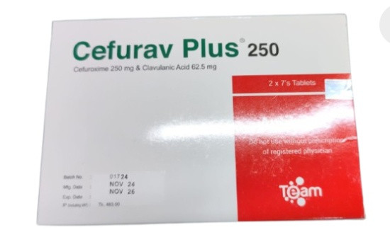 Cefurav Plus - 250 mg + 62.5 mg (14 Pcs)