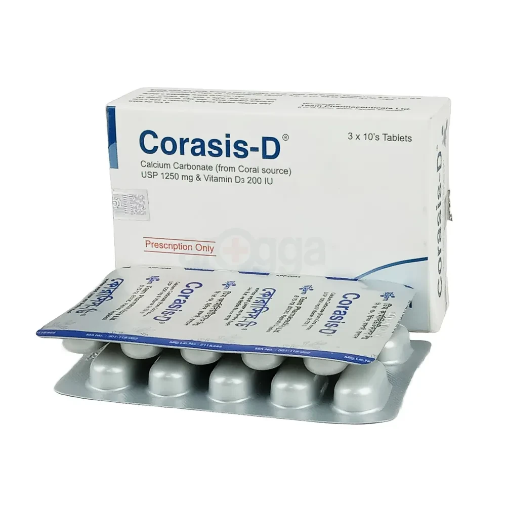 Corasis D - 500 mg + 200 IU (30 Pcs)