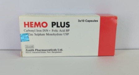 Hemo Plus - 50 mg + 0.50 mg + 61.80 mg  (30 Pcs)