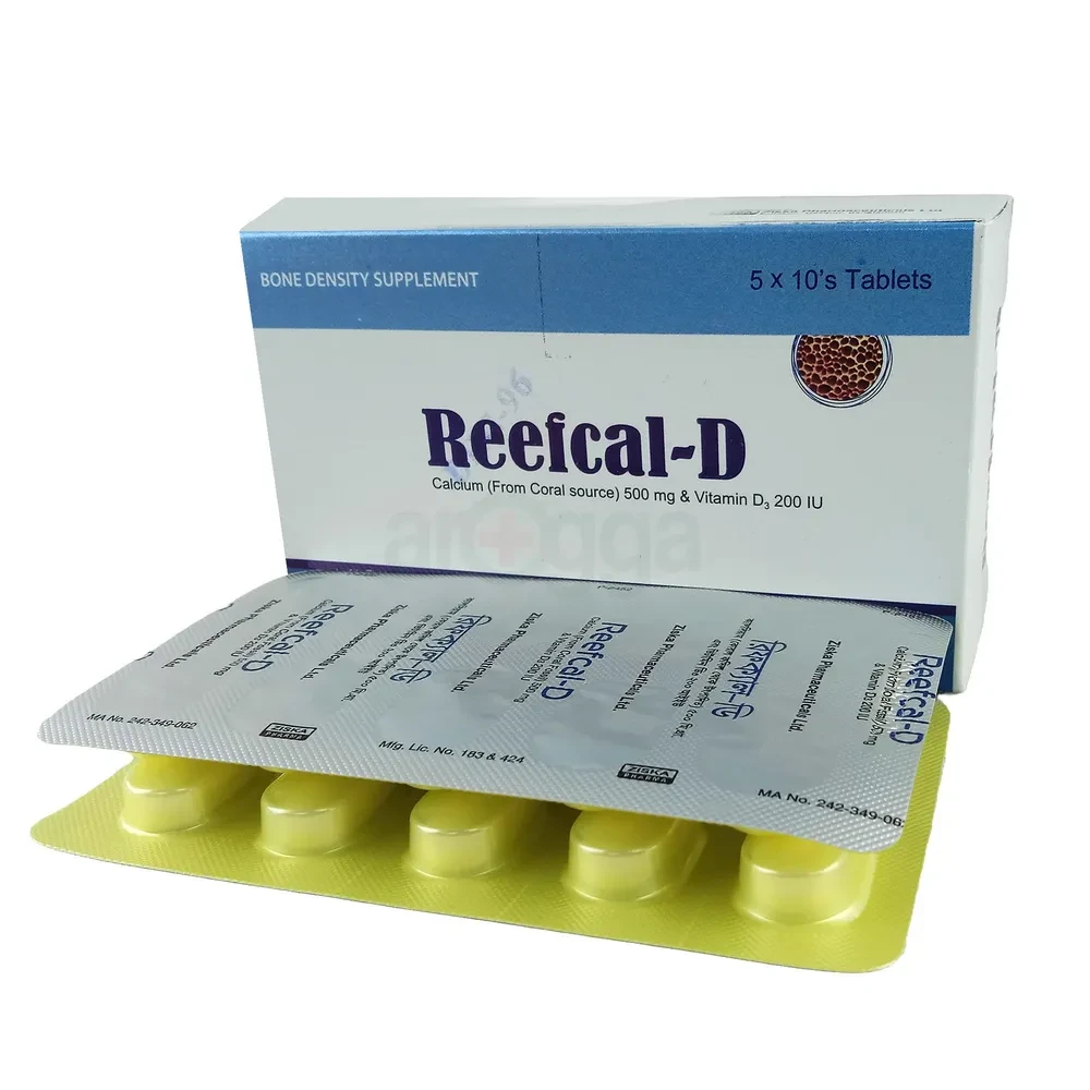 Reefcal D - 500 mg + 200 IU (50 Pcs)