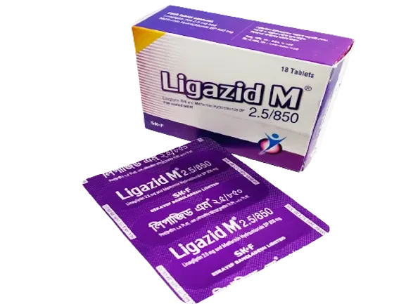 Ligazid M 2.5/850 mg (18 Pcs)