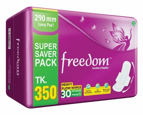 Freedom Heavy Flow Wings Sanitary Napkin (290 mm) 30 Pads